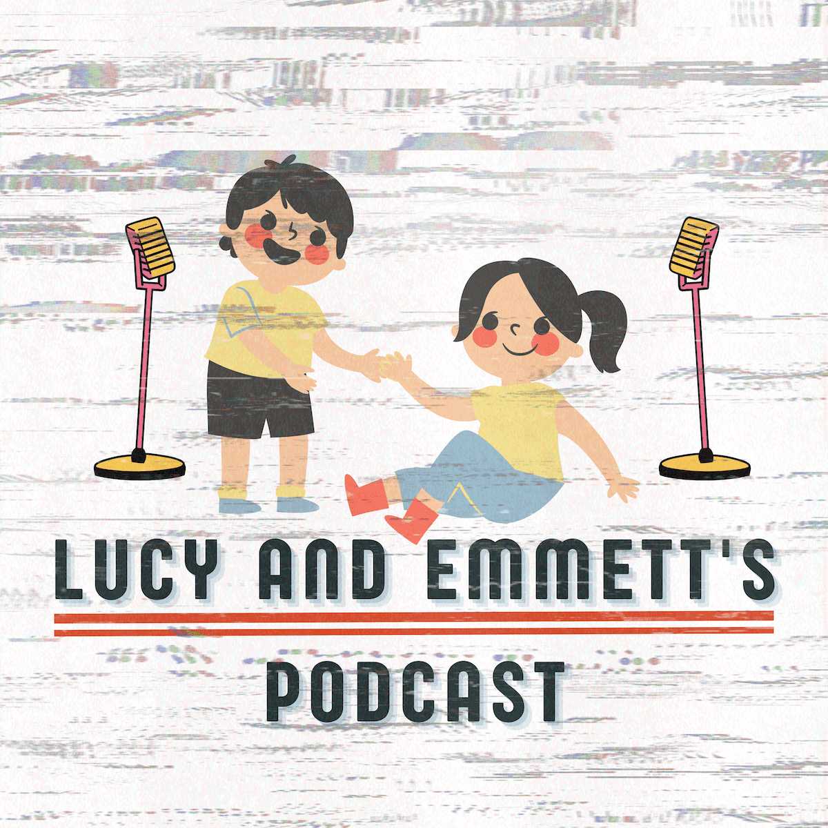 Lucy and Emmett's Podcast Logo